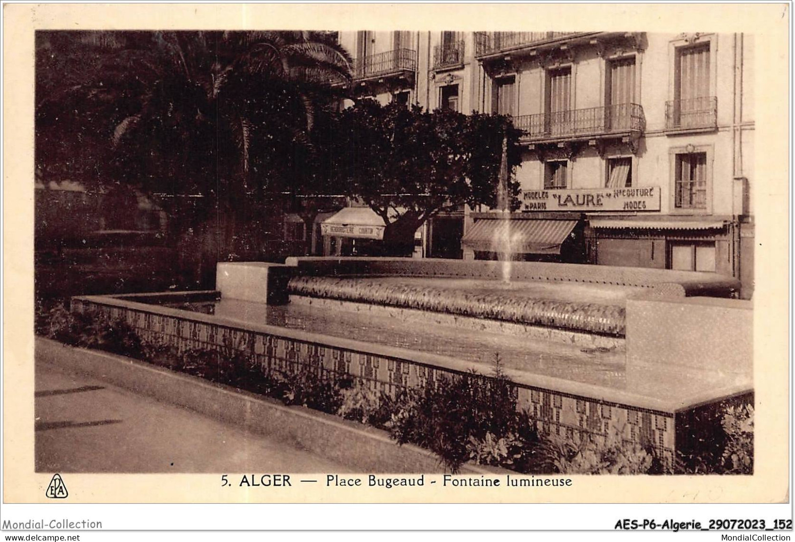 AESP6-ALGERIE-0565 - ALGER - Place Bugeaud - Fontaine Lumineuse  - Algiers