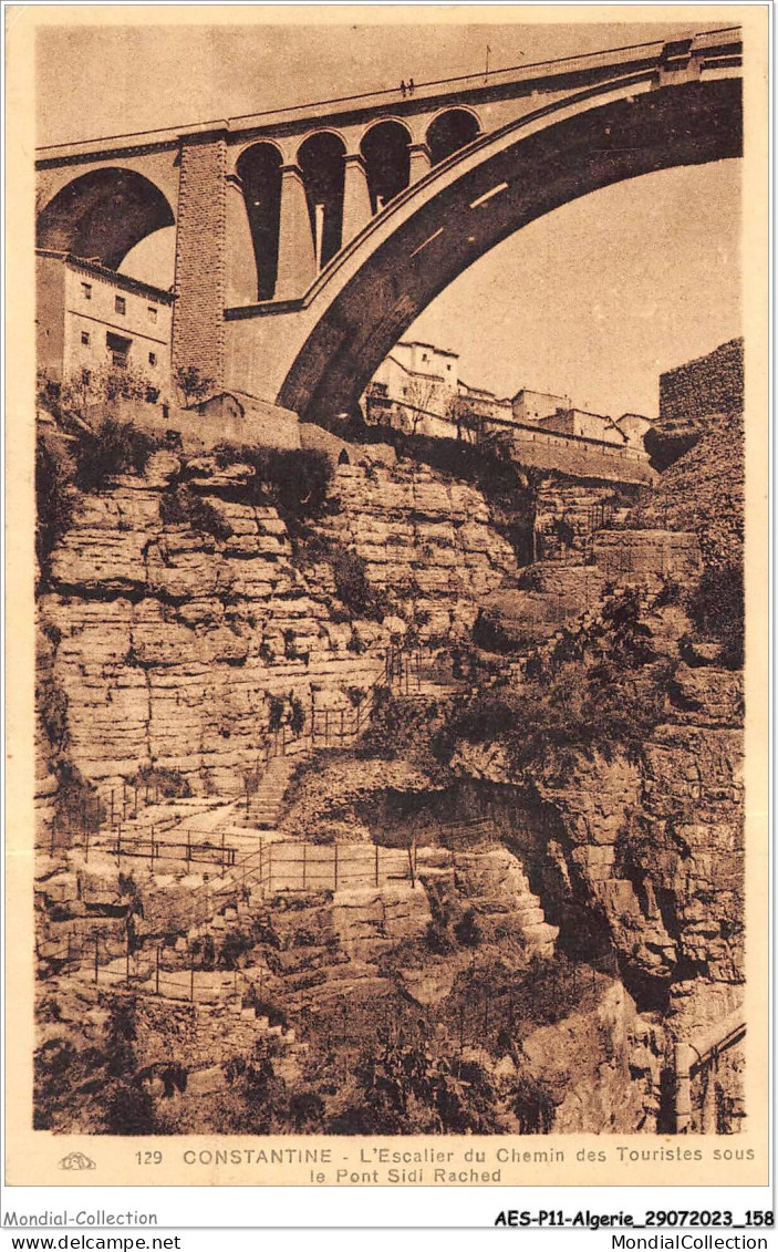 AESP11-ALGERIE-1061 - CONSTANTINE - L'escalier Du Chemin Des Touristes Sous Le Pont Sidi Rached  - Constantine