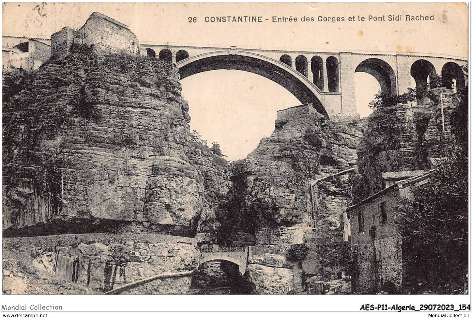 AESP11-ALGERIE-1059 - CONSTANTINE - Entrée Des Gorges Et Le Pont Sidi Rached  - Constantine