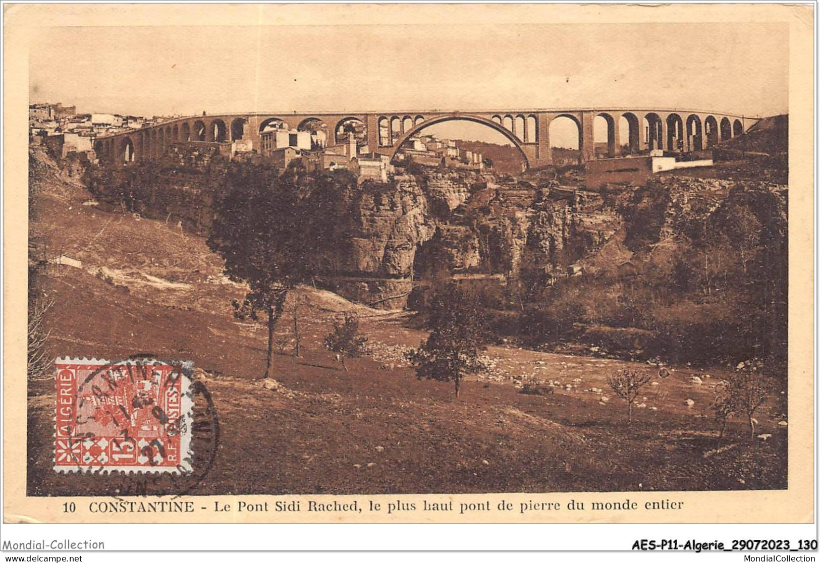 AESP11-ALGERIE-1047 - CONSTANTINE - Le Pont Sidi Rached Le Plus Haut Pont De Pierre Du Monde Entier  - Konstantinopel