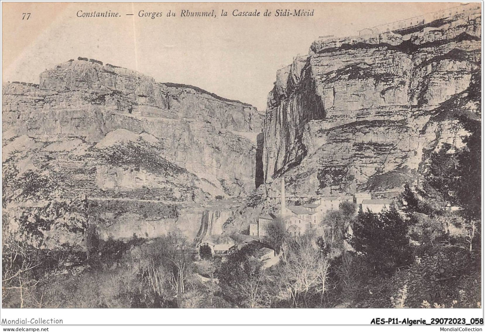 AESP11-ALGERIE-1011 - CONSTANTINE - Gorges Du Rhummel - La Cascade De Sidi-mécid  - Constantine