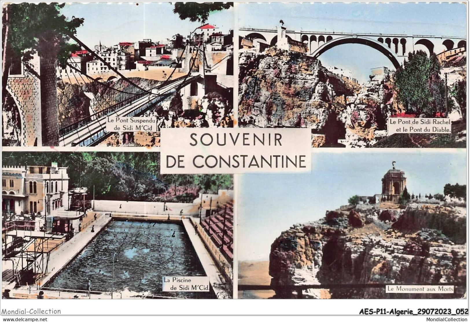 AESP11-ALGERIE-1008 - Souvenir De CONSTANTINE - Le Pont Suspendu De Sidi M'cid  - Constantine