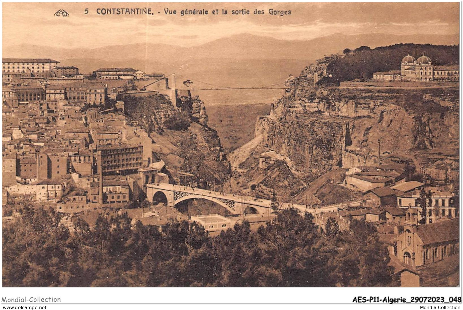 AESP11-ALGERIE-1006 - CONSTANTINE - Vue Générale Et La Sortie Des Gorges  - Constantine