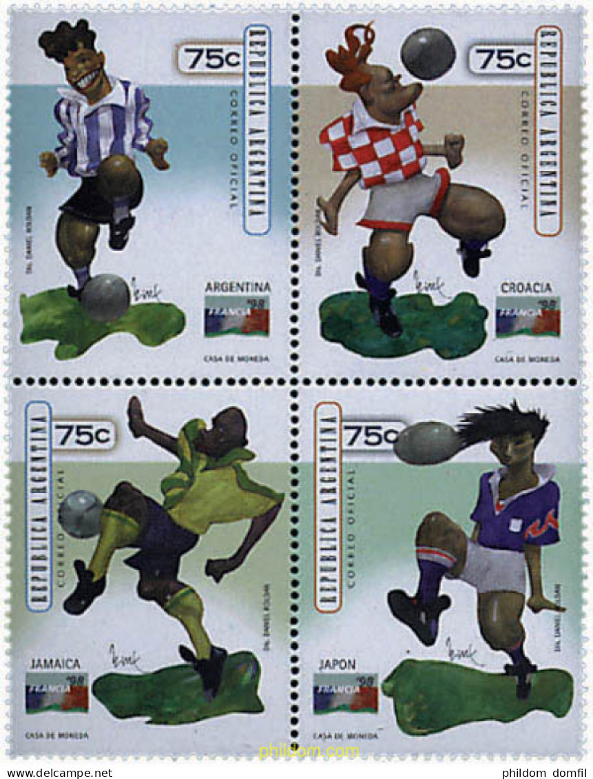 6945 MNH ARGENTINA 1998 COPA DEL MUNDO DE FUTBOL. FRANCIA-98 - Unused Stamps