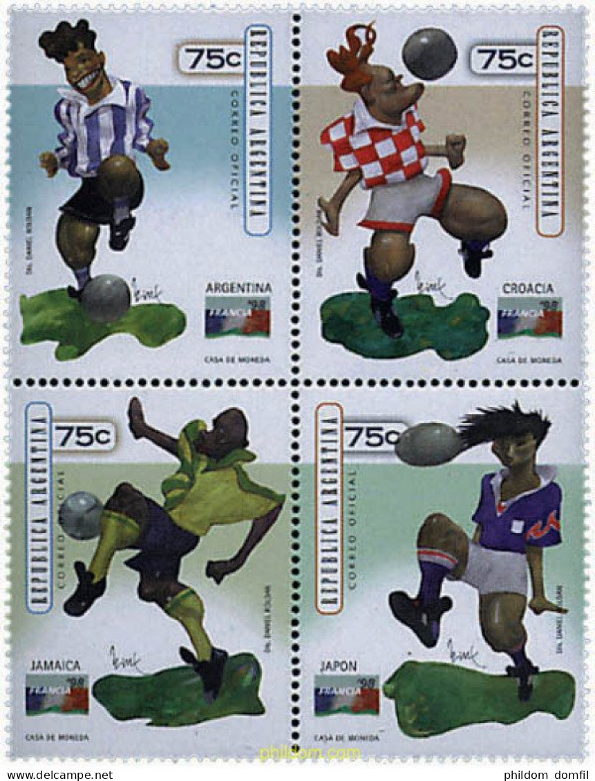 6945 MNH ARGENTINA 1998 COPA DEL MUNDO DE FUTBOL. FRANCIA-98 - Unused Stamps