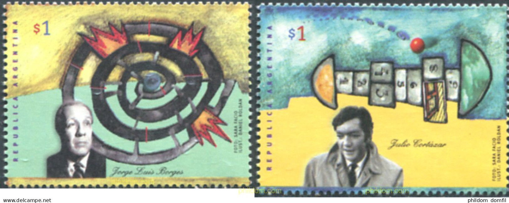 283728 MNH ARGENTINA 1997 ESCRITORES ARGENTINOS - Unused Stamps