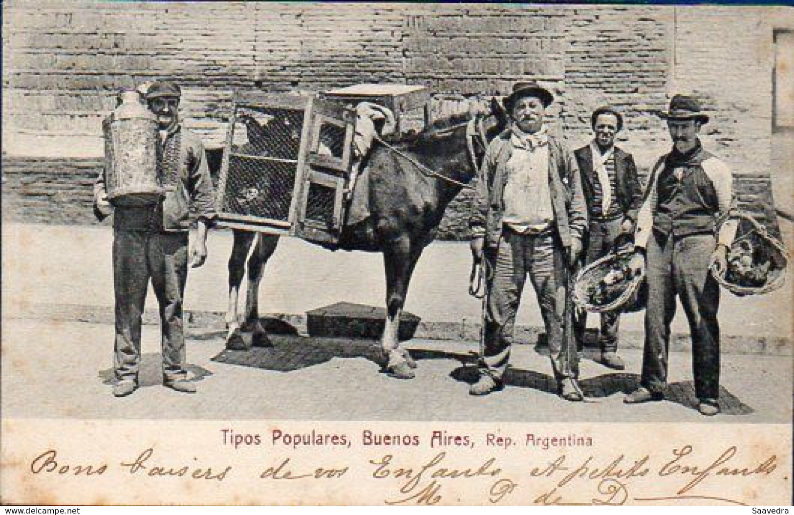 Argentina, Buenos Aires, 1903, Vendedores Ambulantes (peddler), Used Postcard  (216) - Argentina