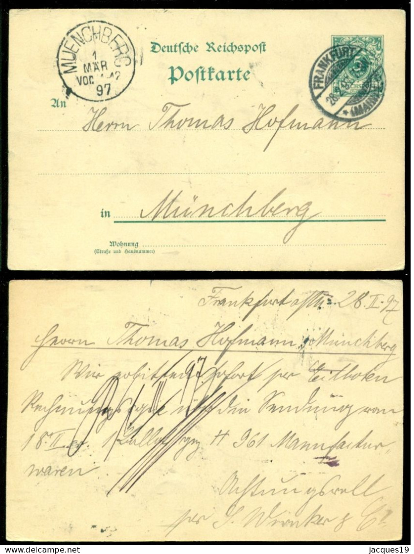 Deutsches Reich 8 Ganzsachen 1881-1916 - Cartes Postales