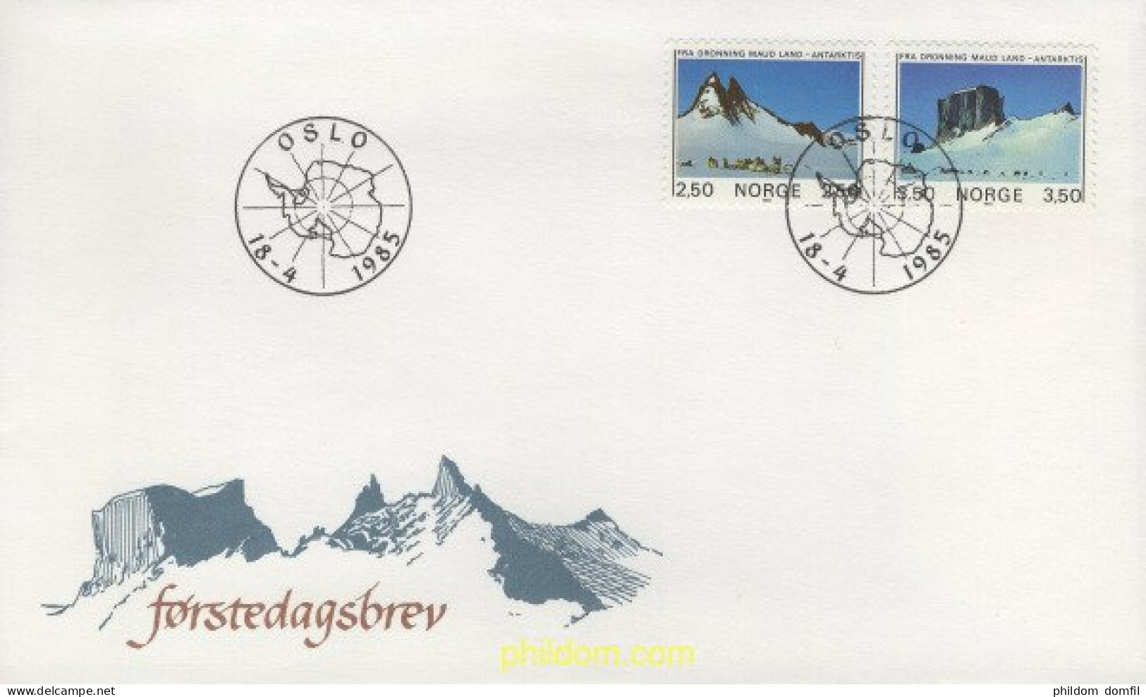417898 MNH NORUEGA 1985 MONTAÑAS ANTARTICAS - Unused Stamps