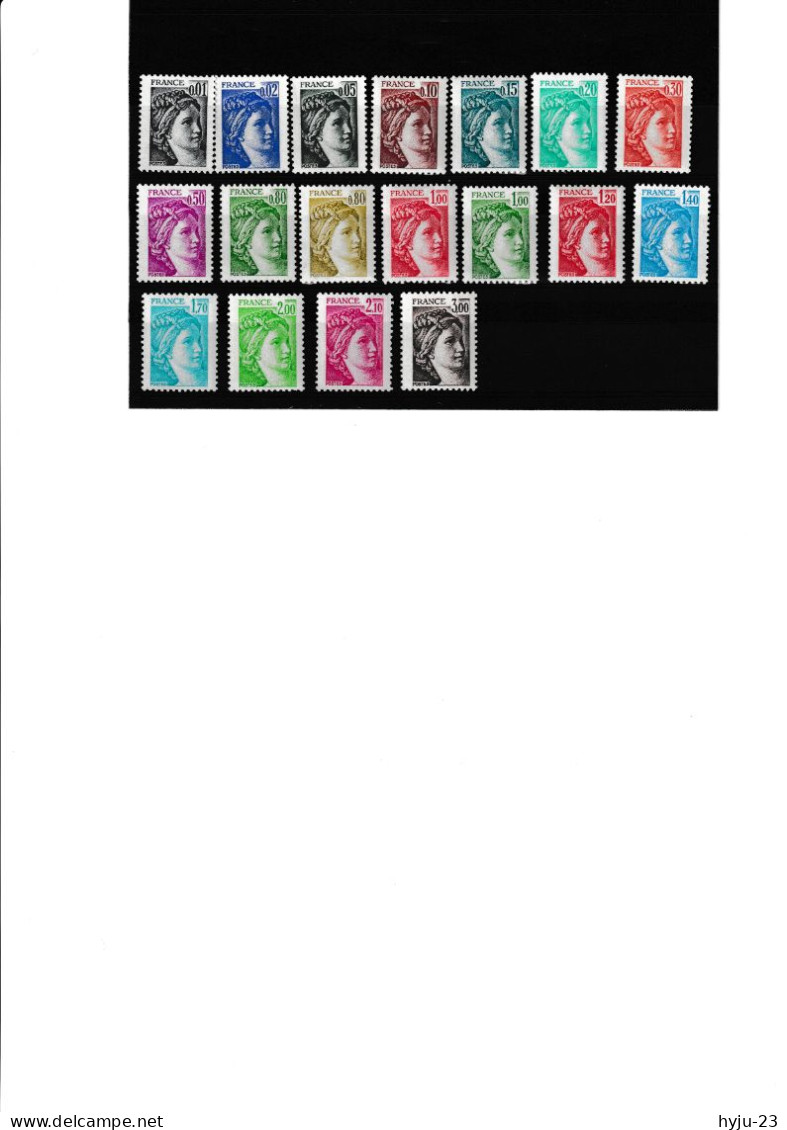 Y&T N° 1962 à 1979 ** Série Complète En Gomme Tropicale - Unused Stamps