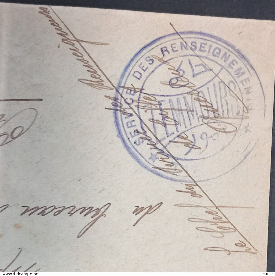 Cachet ZEMMOURS SERVICE DES RENSEIGNEMENTS Sur Env En Franchise Militaire Obl Trésor Et Postes 215 > Fort Petit Jean - Militärstempel Ab 1900 (ausser Kriegszeiten)