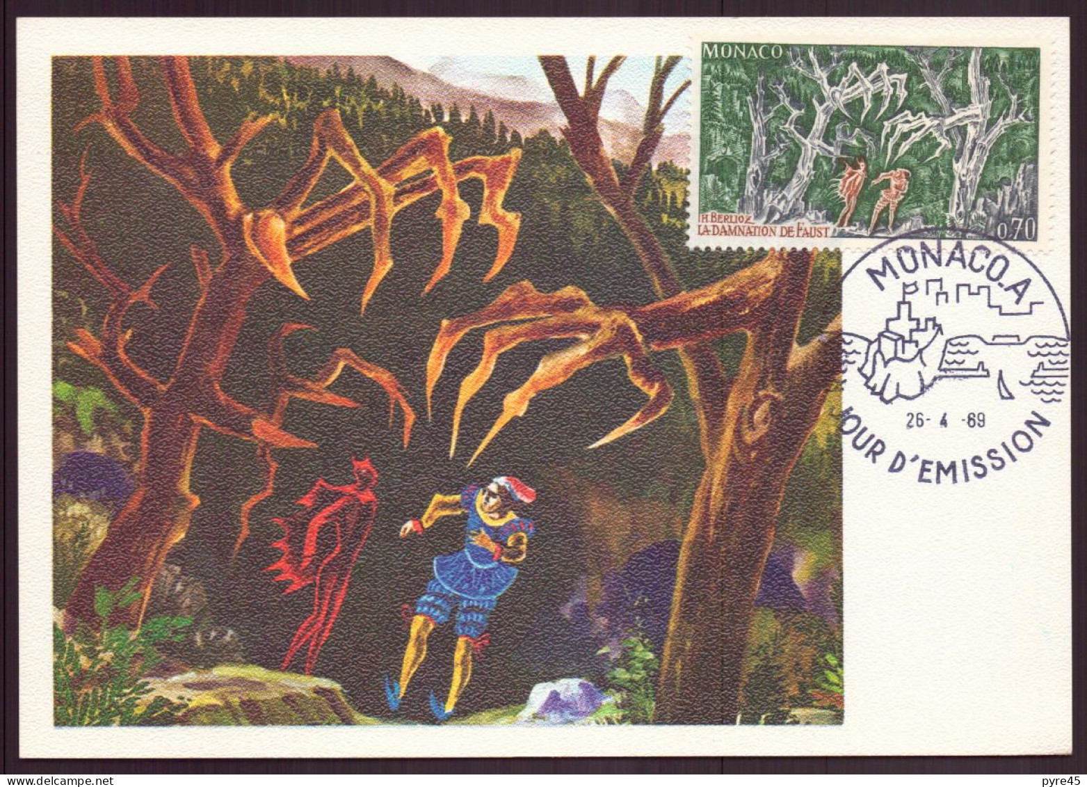 Monaco, Carte-max Du 26 Avril 1969 à Monaco " Forêts Et Cavernes " - Cartas Máxima