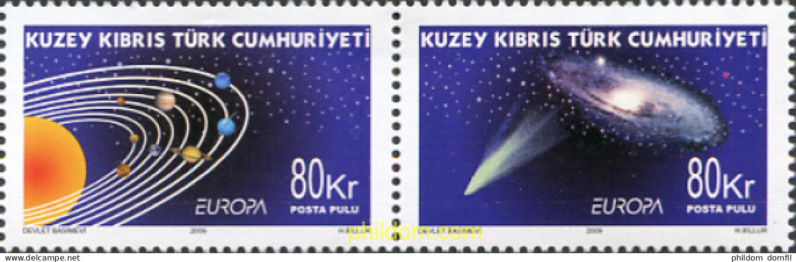 230818 MNH CHIPRE. Administración Turca 2009 EUROPA CEPT 2009 - ASTRONOMIA - Unused Stamps