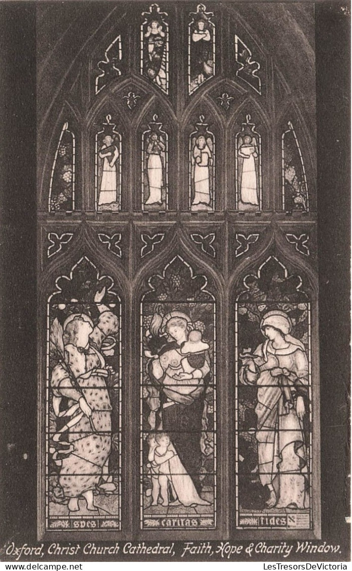 ROYAUME-UNI - Angleterre - Oxford - Christ Church Cathedral - Hope & Charity Window - Carte Postale Ancienne - Oxford