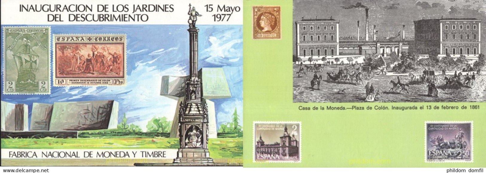 715796 MNH ESPAÑA Hojas Recuerdo 1977  - Unused Stamps