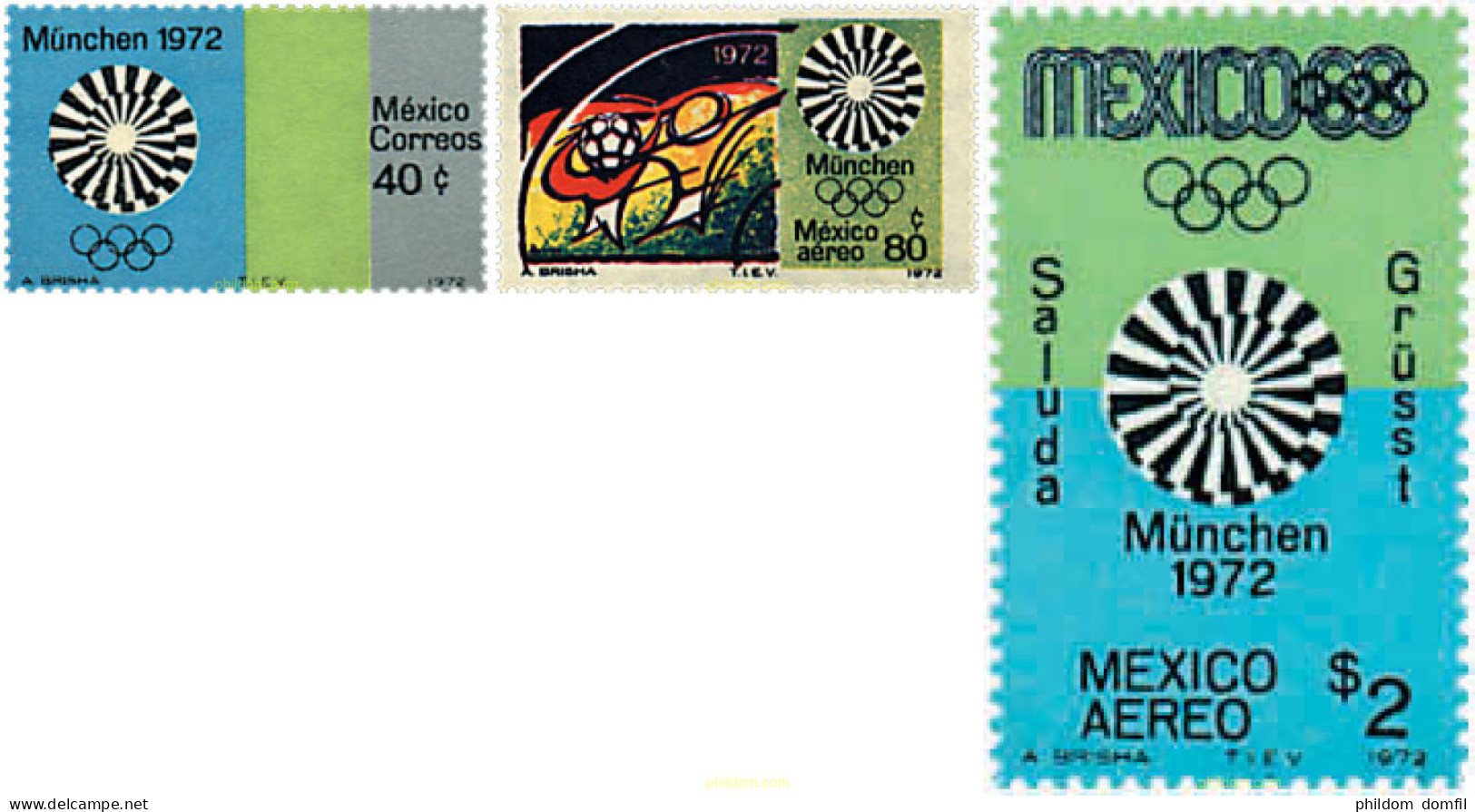 41431 MNH MEXICO 1972 20 JUEGOS OLIMPICOS VERANO MUNICH 1972 - México