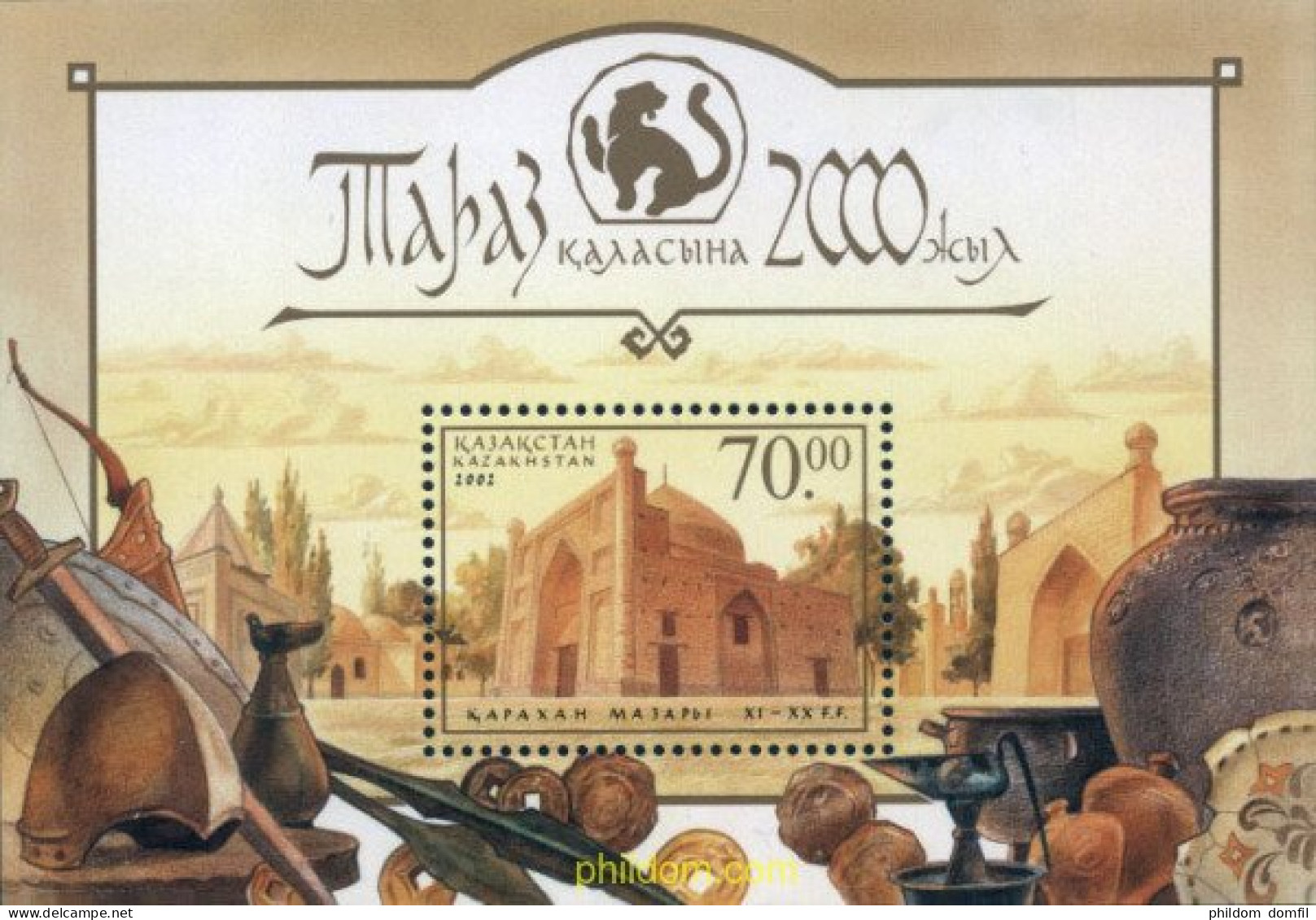 132631 MNH KAZAJSTAN 2002 2000 ANIVERSARIO DE TARAZ - Kazakhstan