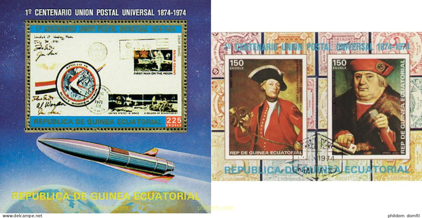 41670 MNH GUINEA ECUATORIAL 1974 CENTENARIO DE LA UNION POSTAL UNIVERSAL - Äquatorial-Guinea