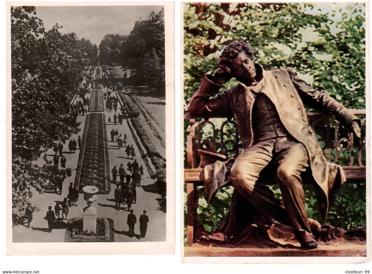 2 Cartes Postales Avec Censure Soviétique En 1951 / Pour Lausanne Suisse / Parc De Léningrad - Storia Postale