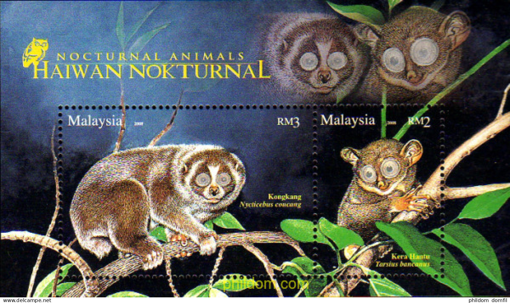 223586 MNH MALASIA 2008 FAUNA NOCTURNA - Maleisië (1964-...)