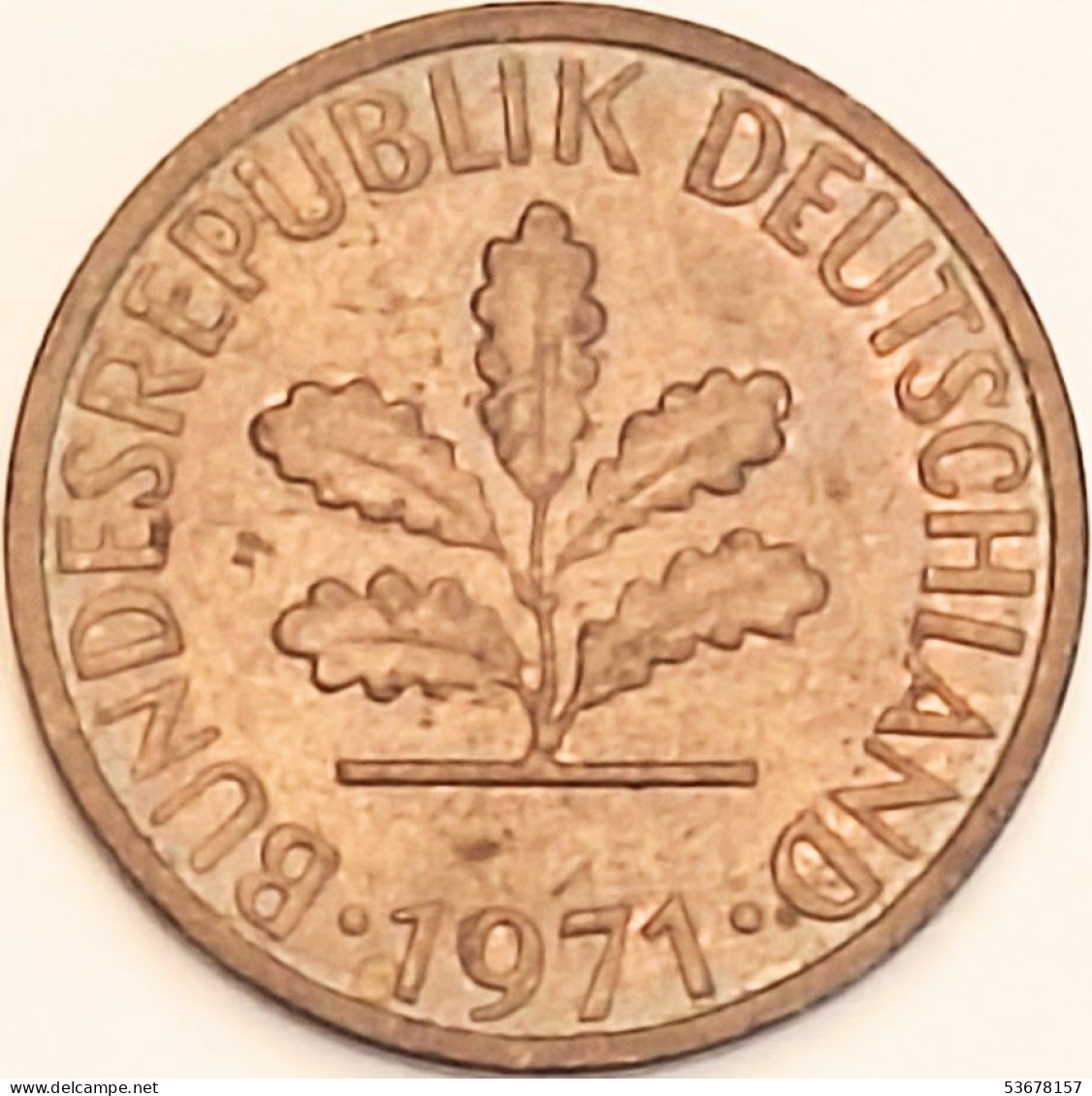 Germany Federal Republic - Pfennig 1971 F, KM# 105 (#4457) - 1 Pfennig