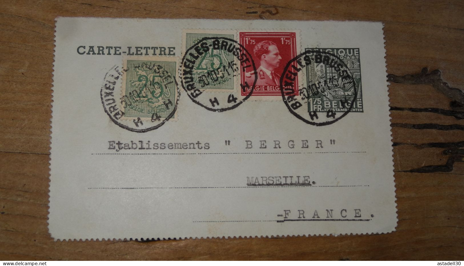 Carte Lettre Bruxelles 1951, Incomplète  ............ Boite1 .............. 240424-255 - Briefe U. Dokumente