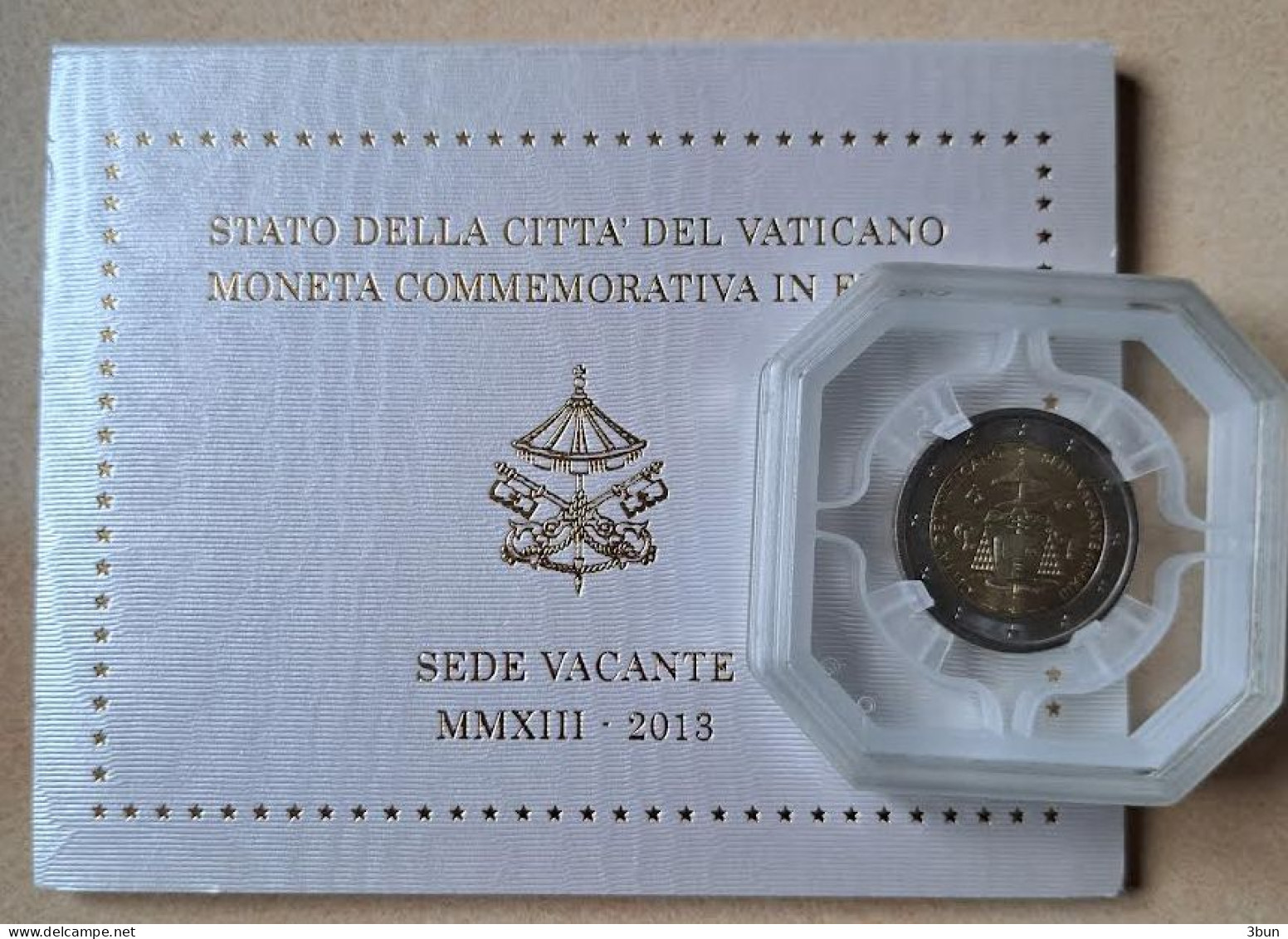 Vatican 2 Euro Commémorative 2013, Siège Vacant. Qualité BU. - Vatican