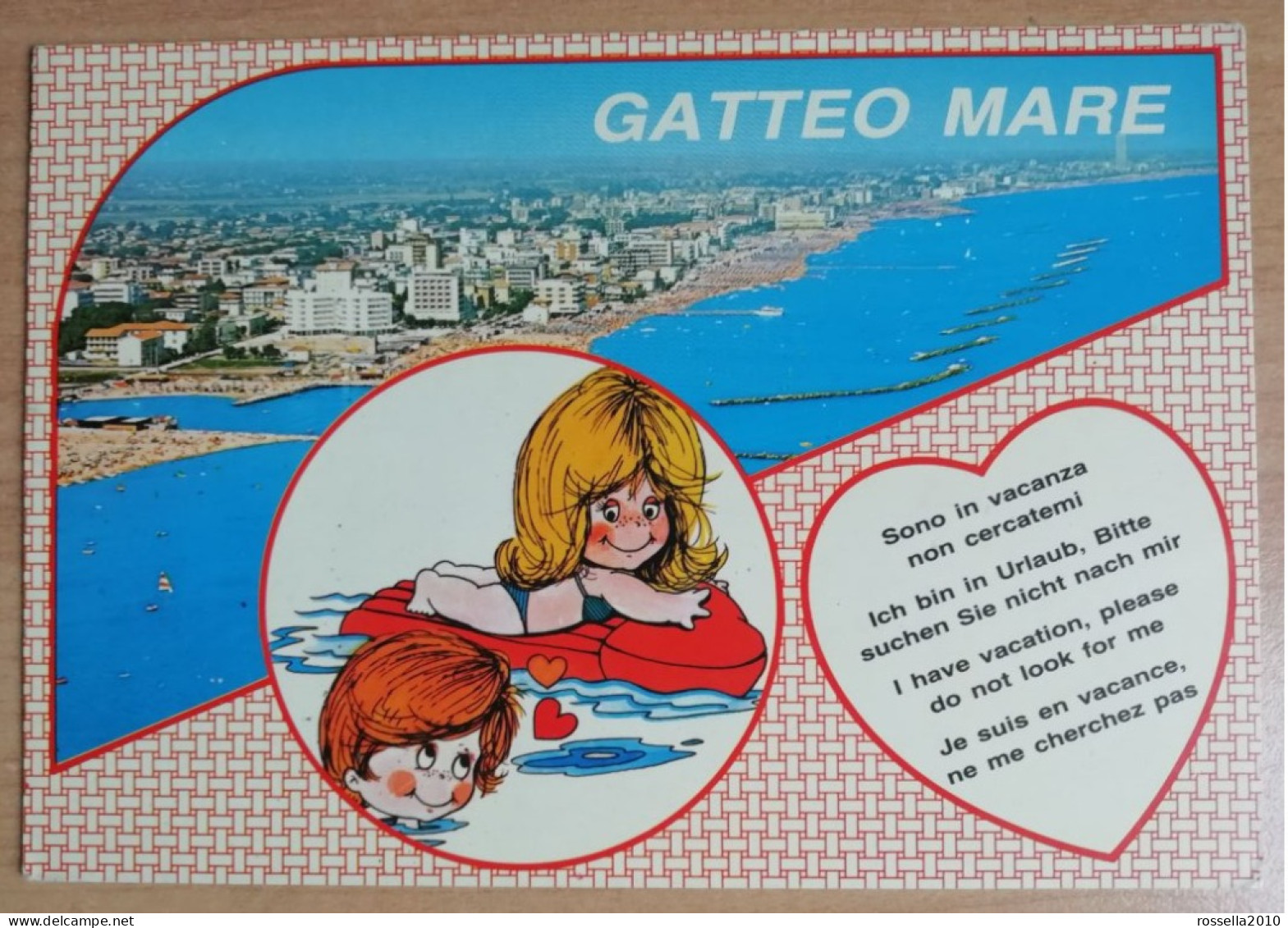 CARTOLINA ITALIA 1983 FORLì CESENA GATTEO MARE SALUTI VEDUTE ITALY Postcard Italien Ansichtskarten - Saluti Da.../ Gruss Aus...
