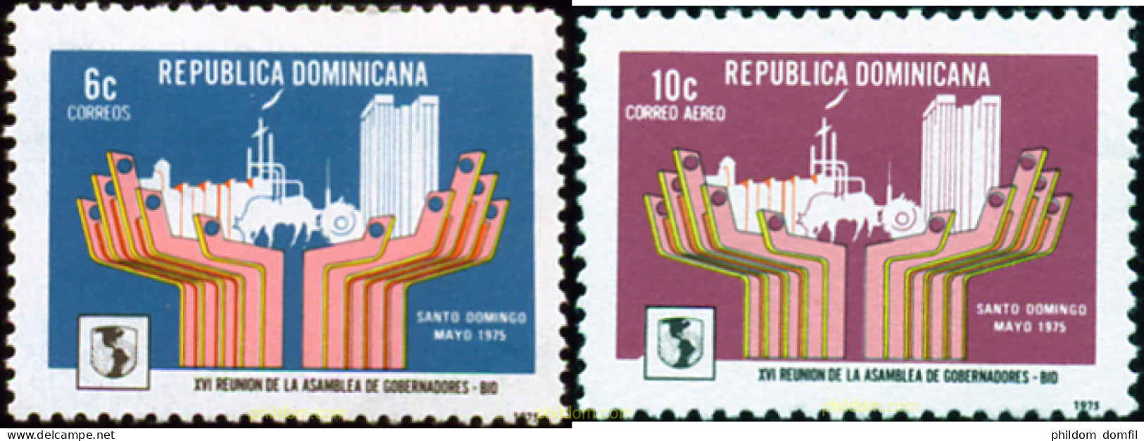 308000 MNH DOMINICANA 1975 16 REUNION DE LA ASAMBLEA DE GOBERNADORES - República Dominicana
