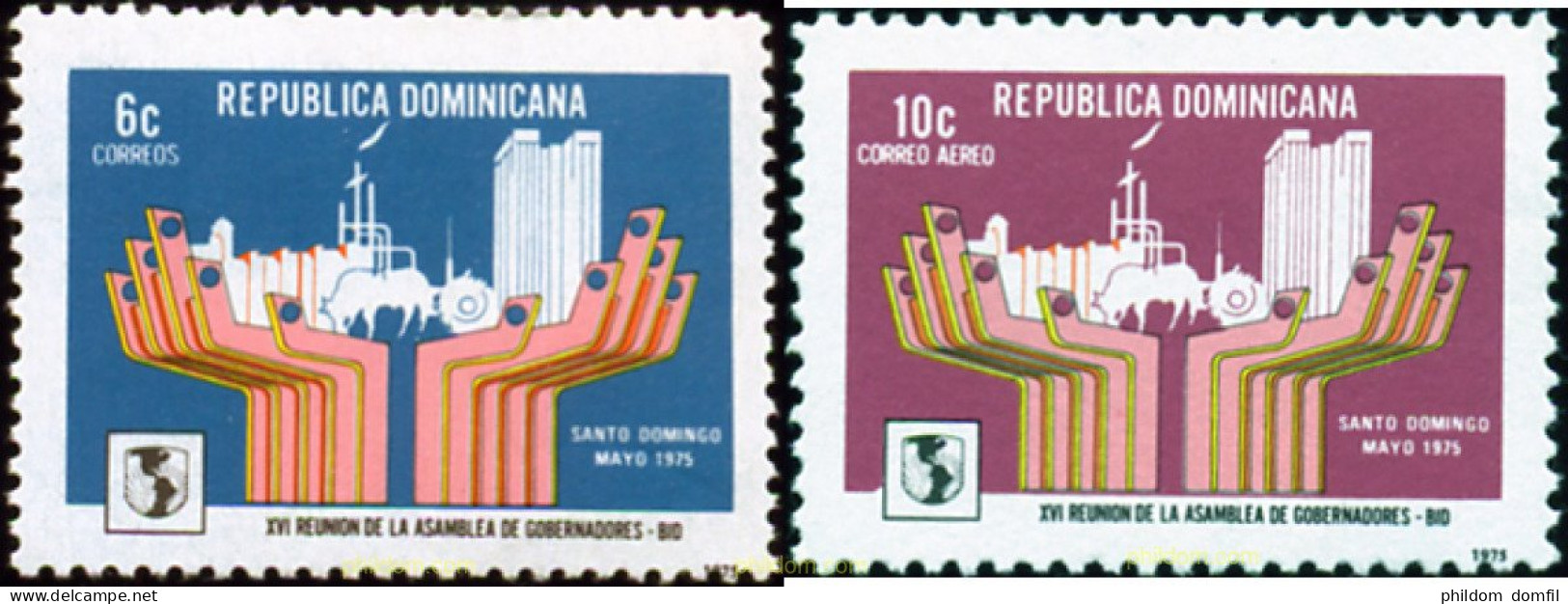 308000 MNH DOMINICANA 1975 16 REUNION DE LA ASAMBLEA DE GOBERNADORES - Dominican Republic