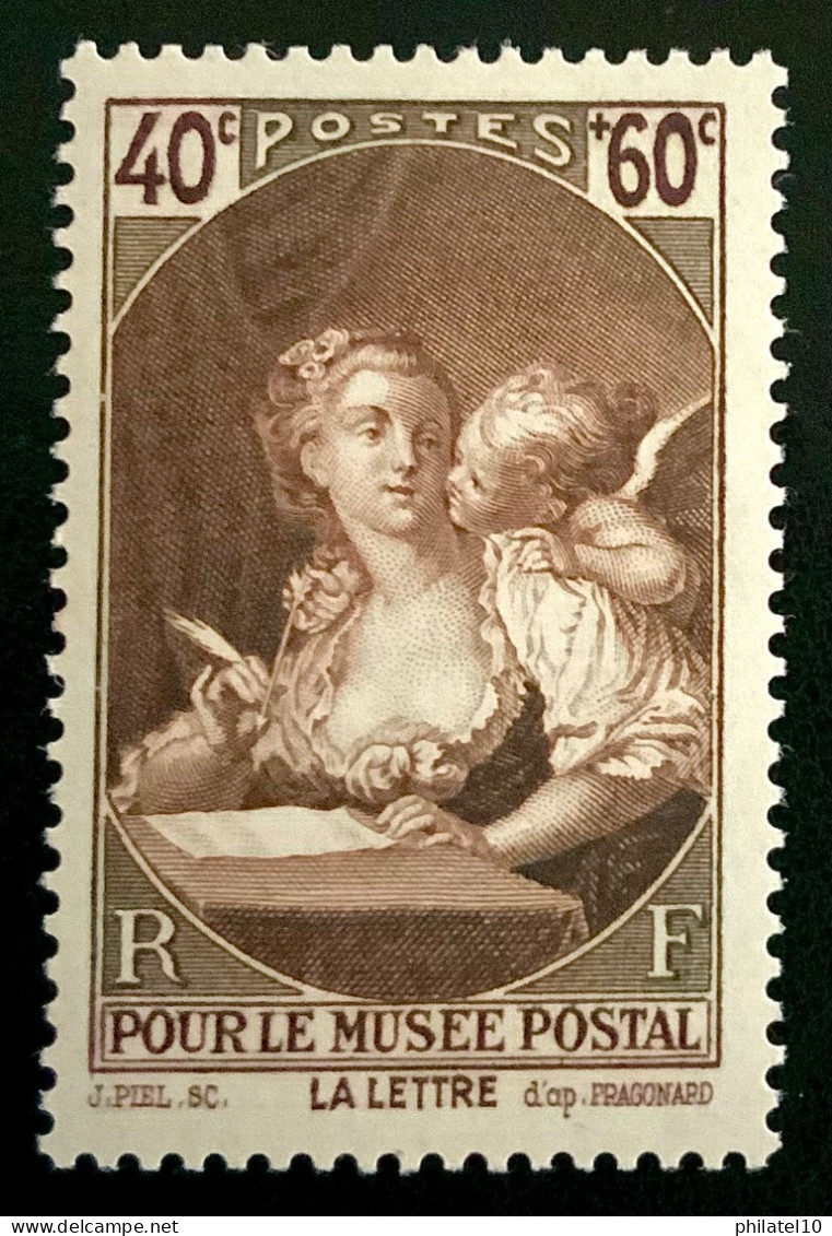 1939 FRANCE N 446 POUR LE MUSÉE POSTALE - LA LETTRE D’après FRAGONARD - NEUF** - Unused Stamps