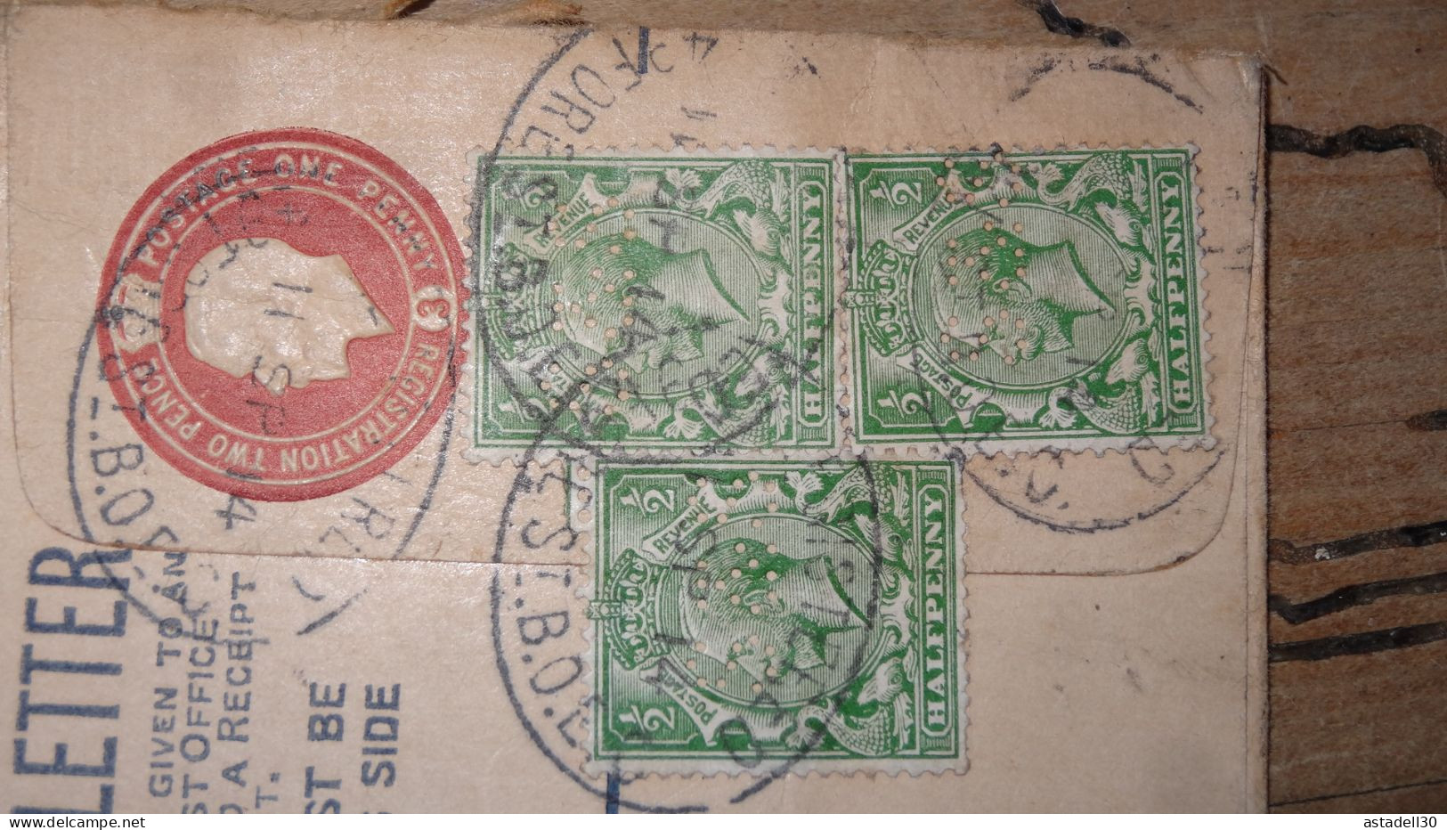 Registered Letter From London To France - 1914  ............ Boite1 .............. 240424-256 - Brieven En Documenten