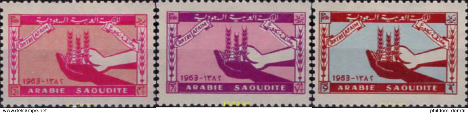 632875 MNH ARABIA SAUDITA 1963 CAMPAÑA CONTRA EL HAMBRE - Arabie Saoudite