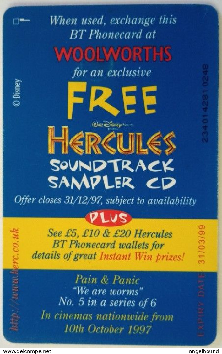 UK BT £2 Chip Card - Special Edition " Hercules " - BT Promozionali