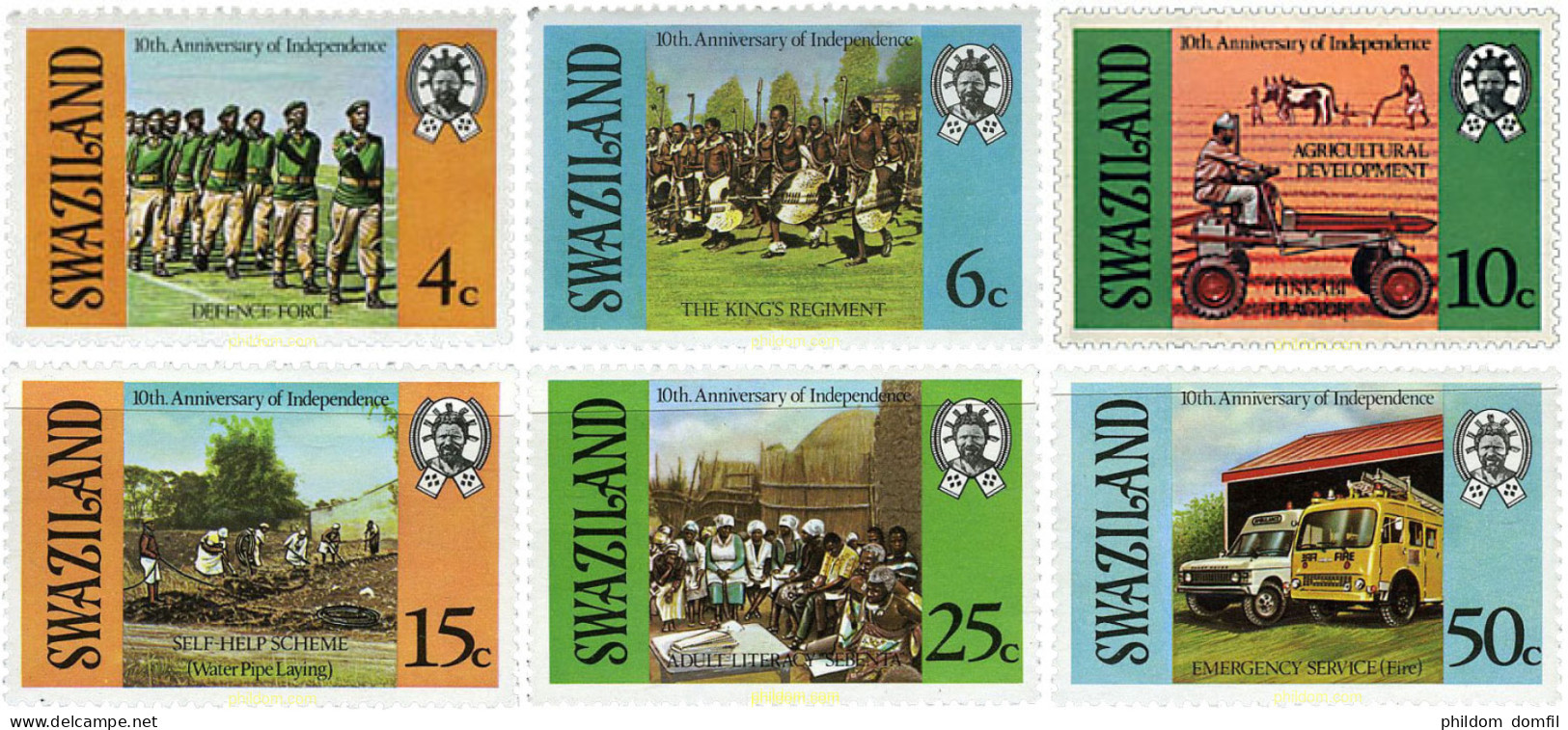 49131 MNH SWAZILANDIA 1978 10 ANIVERSARIO DE LA INDEPENDENCIA - Swaziland (1968-...)