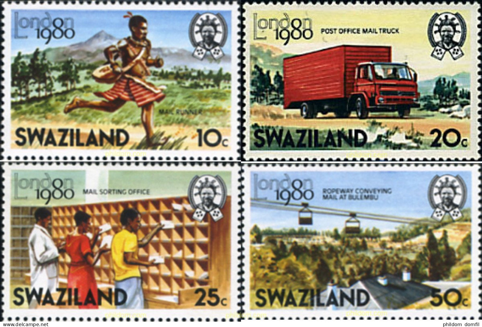 41255 MNH SWAZILANDIA 1980 LONDON 80. EXPOSICION FILATELICA INTERNACIONAL - Swaziland (1968-...)