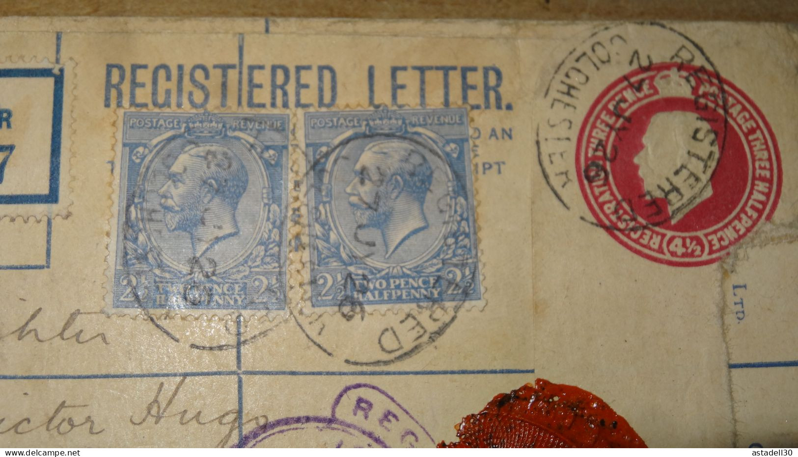 Registered Letter From Colchester To France - 1926  ............ Boite1 .............. 240424-259 - Brieven En Documenten