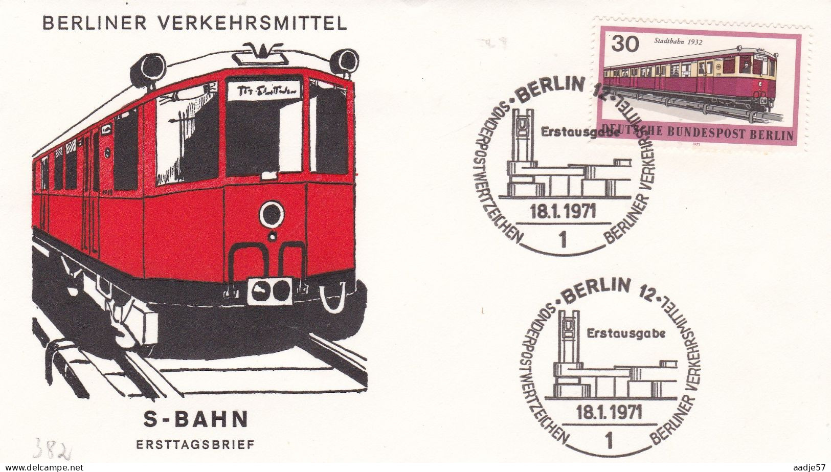 Deutschland Germany Berlin: 18.01.1971 FDC -Berliner Verkehrsmittel - Trenes