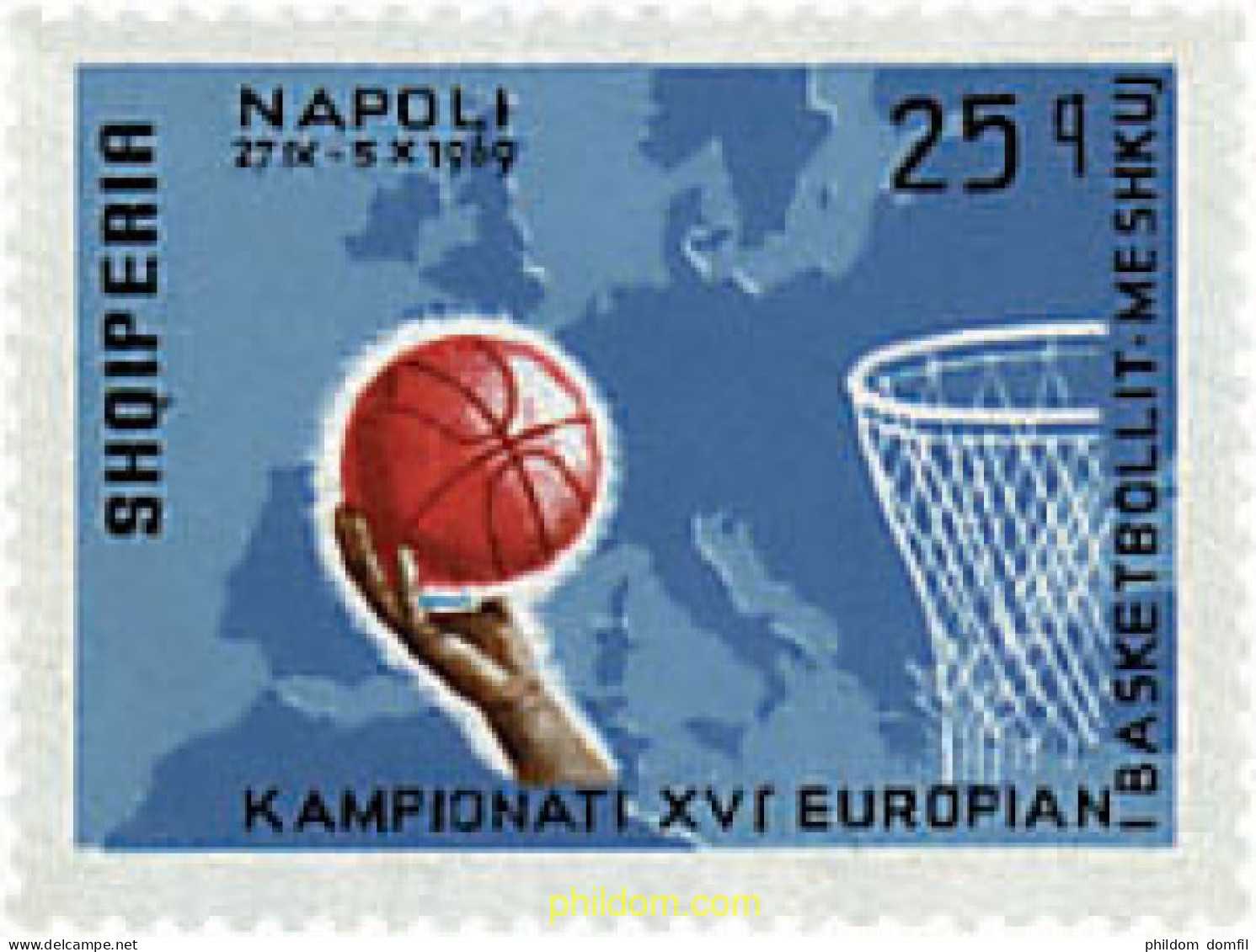 702110 MNH ALBANIA 1969 16 CAMPEONATO EUROPEO DE BALONCESTO EN NAPOLES - Albanien