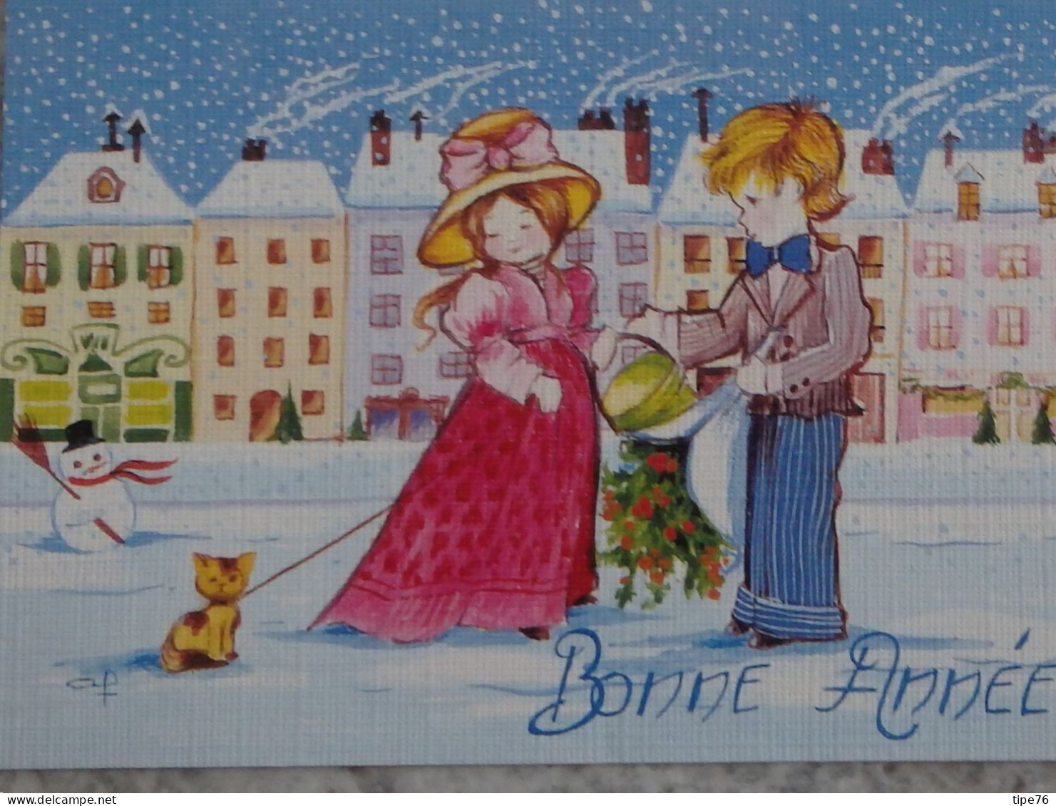 Petit Calendrier Poche 1993 Illustration Bonne Année Enfants Chat Neige - Rue Alphonse Daudet Marseille Bouches Du Rhône - Small : 1991-00