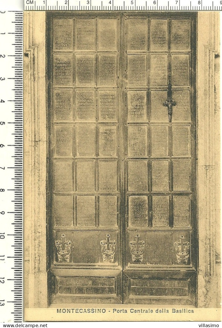 FROSINONE - MONTECASSINO, PORTA CENTRALE DELLA BASILICA - F.P. - N.V. - Frosinone