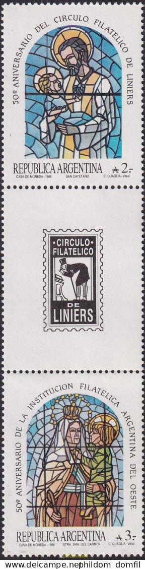 710675 MNH ARGENTINA 1988 50º ANIVERSARIO DE SOCIEDADES FILATELICAS - Unused Stamps