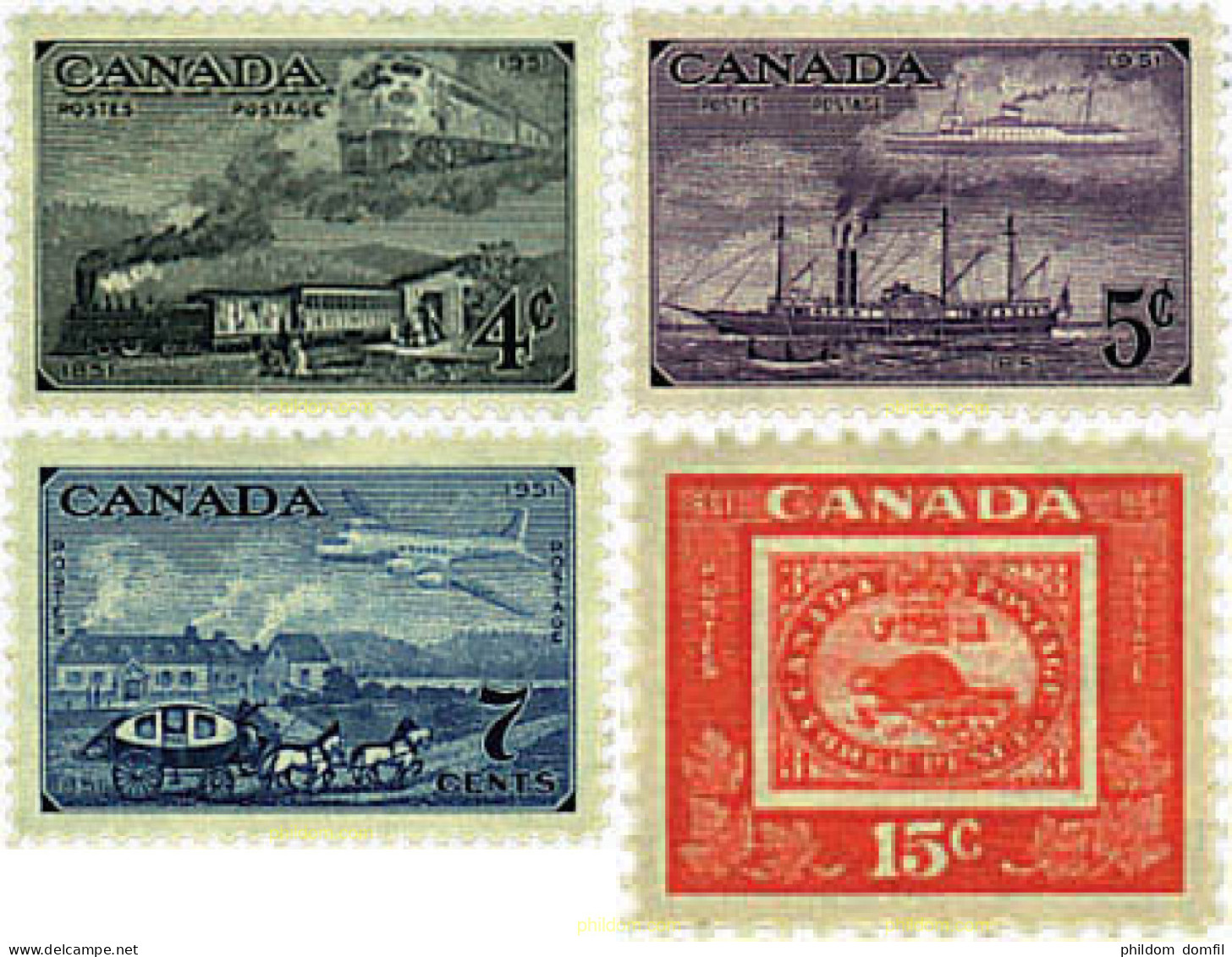 58004 MNH CANADA 1951 CENTENARIO DEL SELLO CANADIENSE - Ongebruikt