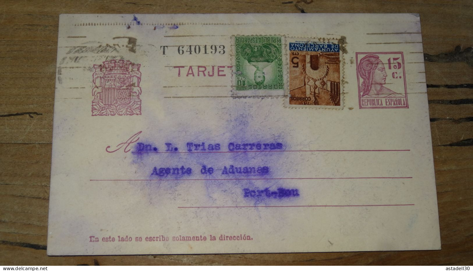 ESPANA, Entier Postal Avec Compléments 1937 ............ Boite1 .............. 240424-261 - Briefe U. Dokumente