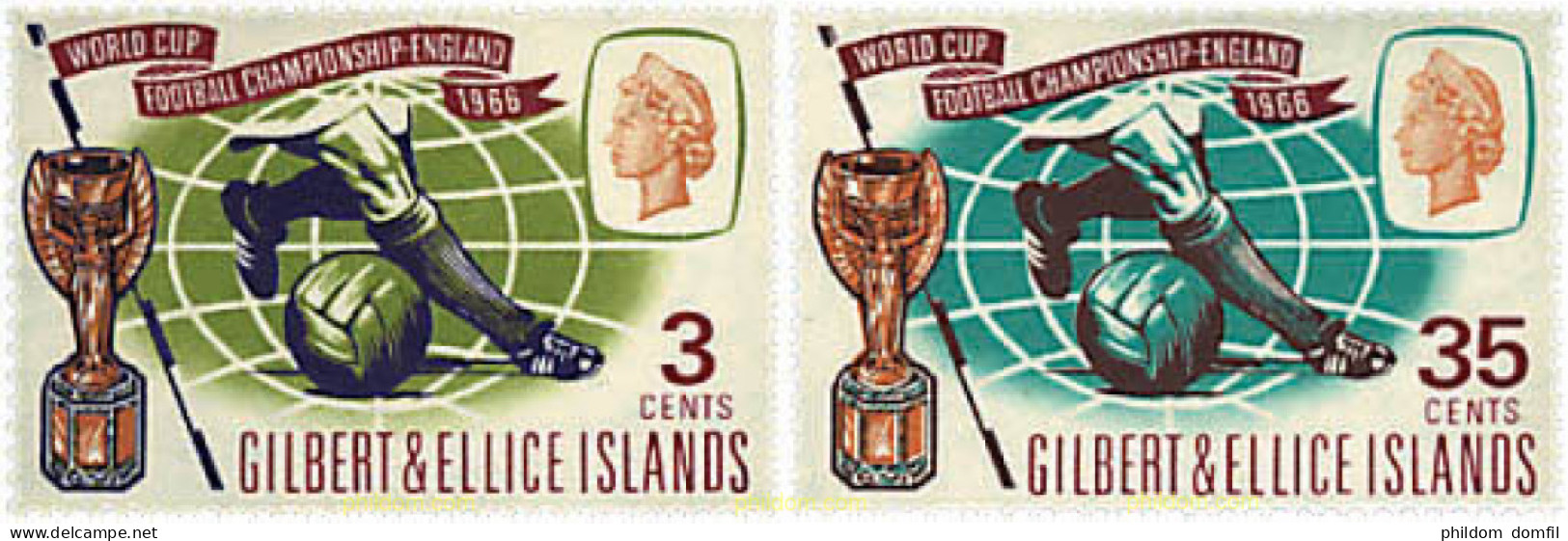 43683 MNH GILBERT Y ELLICE 1966 COPA DEL MUNDO DE FUTBOL. INGLATERRA-66 - Gilbert & Ellice Islands (...-1979)