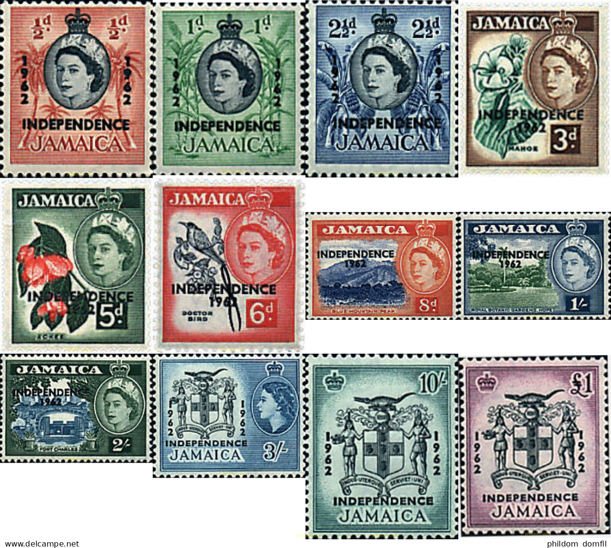 91911 MNH JAMAICA 1962 INDEPENDENCIA - Jamaica (1962-...)