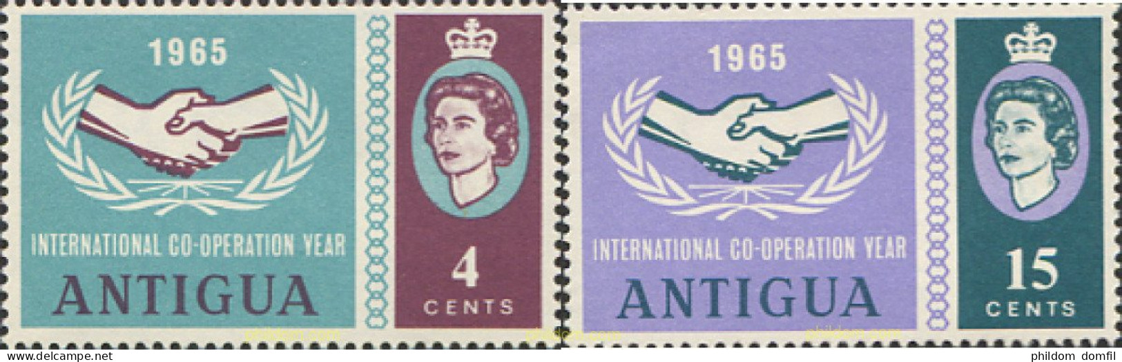 231066 MNH ANTIGUA 1965 COOPERACION INTERNACIONAL - Other & Unclassified