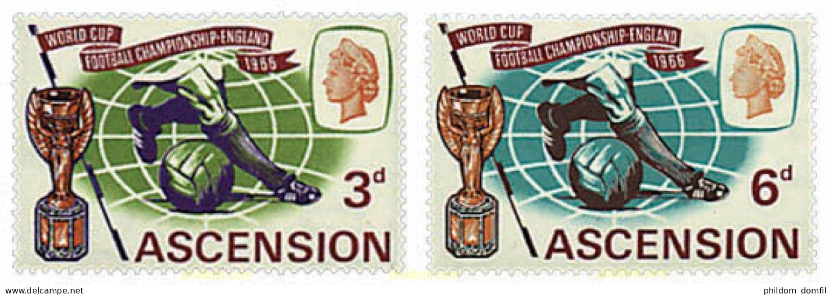 72653 MNH ASCENSION 1966 COPA DEL MUNDO DE FUTBOL. INGLATERRA-66 - Ascensión
