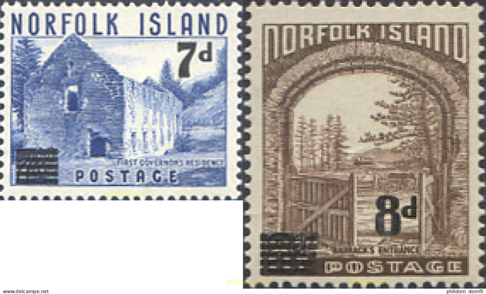 274256 MNH NORFOLK 1958 SERIE BASICA - Norfolk Island