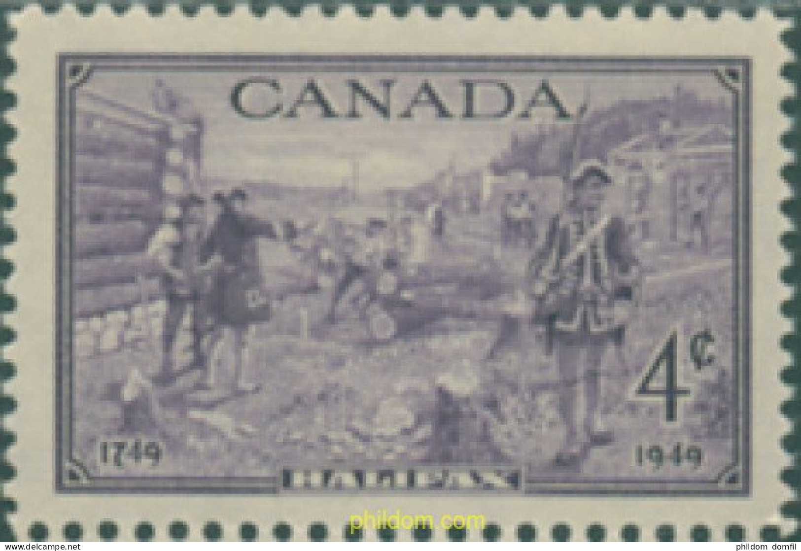 129656 MNH CANADA 1949 BICENTENARIO DE LA FUNDACION DE HALIFAX - Ungebraucht